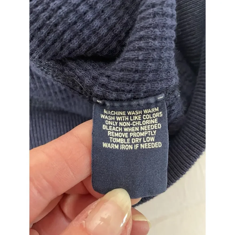 Polo Ralph Lauren Men’s Large Navy Blue Fleece Crewneck Sweatshirt Pony Logo